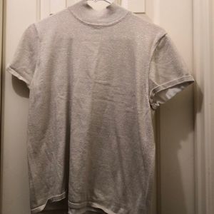 White sparkle turtleneck